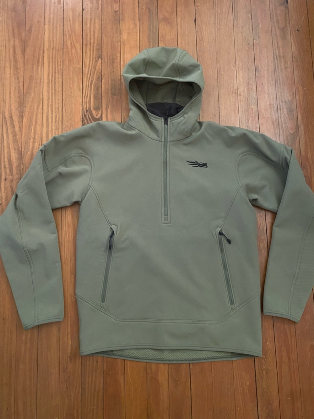 Sitka Mens Alpha Fleece Hoodie Olive Green Medium